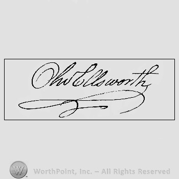 Autograph/signature : Oliver Ellsworth.