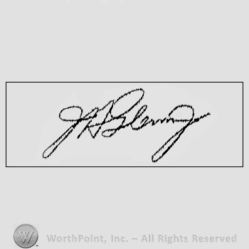 Autograph/signature : John Glenn.