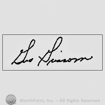 Autograph/signature : Virgil Grisson.