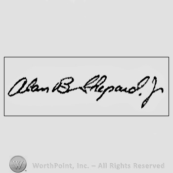 Autograph/signature : Alan Shepard.