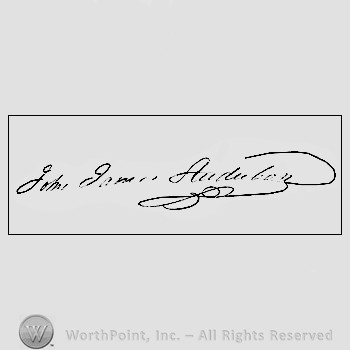 Autograph/signature : Audubon John James.