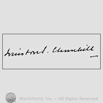 Autograph/signature : Churchill Winston.