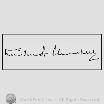 Autograph/signature : Churchill Winston.