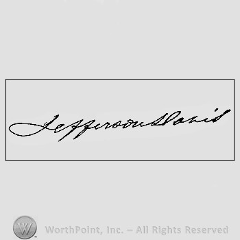 Autograph/signature : Davis, Jefferson.