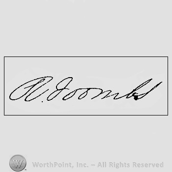 Autograph/signature : Toombs Robert.