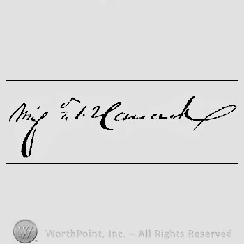 Autograph/signature : Hancock Winfield Scott.