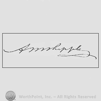 Autograph/signature : Whipple Amiel W.