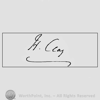 Autograph/signature : Clay Henry.