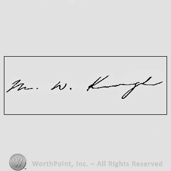 Autograph/signature : Keogh Myles W.