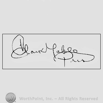 Autograph/signature : Gable Clark.