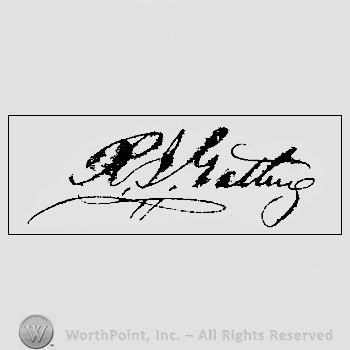 Autograph/signature : Gatling Richard J.
