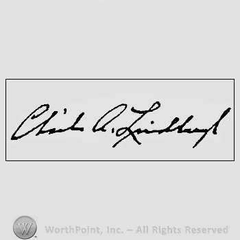 Autograph/signature : Lindbergh Charles.