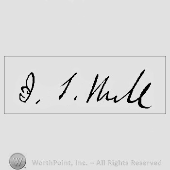 Autograph/signature : Mill, John Stuart.