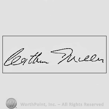 Autograph/signature : Arthur Miller.