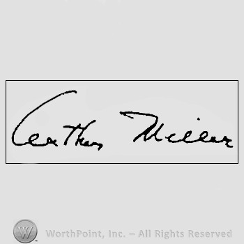 Autograph/signature : Arthur Miller.