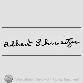 Autograph/signature : Schweitzer Albert.