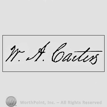 Autograph/signature : Carter William A.