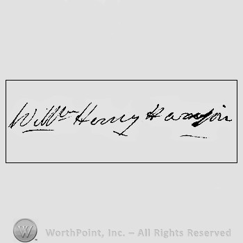 Autograph/signature : Harrison William Henry.