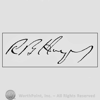 Autograph/signature : Hayes Rutherford B.