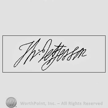 Autograph/signature : Jefferson Thomas.