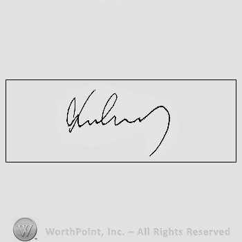 Autograph/signature : Kennedy John F.