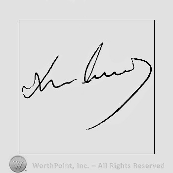 Autograph/signature : Kennedy John F.