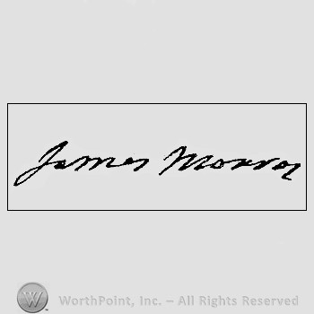 Autograph/signature : Monroe James.