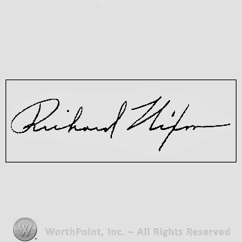 Autograph/signature : Richard Nixon.