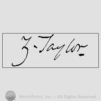 Autograph/signature : Taylor Zachary.