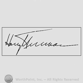 Autograph/signature : Truman Harry S.