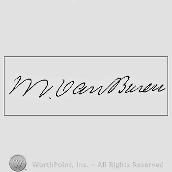 Autograph/signature : Van Buren Martin.