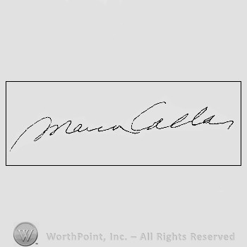 Autograph/signature : Callas Maria.