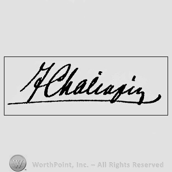Autograph/signature : Chaliapin Fyodor.