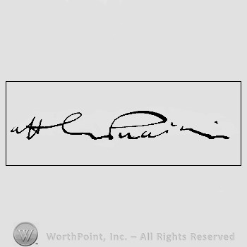 Autograph/signature : Puccini Giacomo.