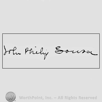 Autograph/signature : Sousa John Philip.