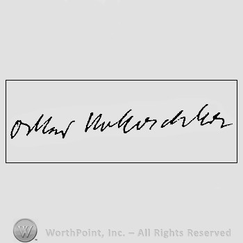 Autograph/signature : Kokoschka Oskar.