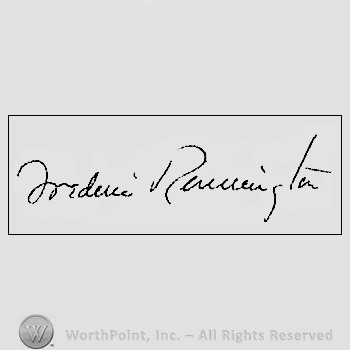 Autograph/signature : Remington Frederic.