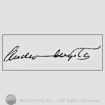 Autograph/signature : Wyeth Andrew.