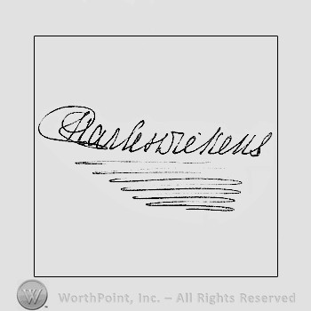 Autograph/signature : Dickens Charles.