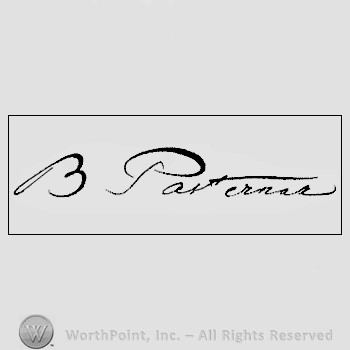 Autograph/signature : Pasternak Boris.