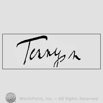 Autograph/signature : Tennyson Alfred.