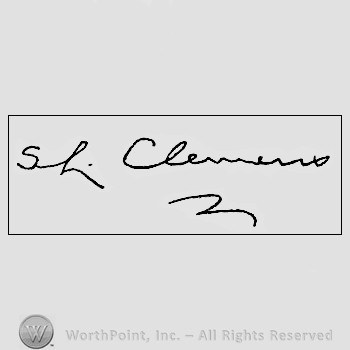 Autograph/signature : Mark Twain.