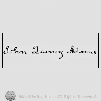Autograph/signature : Adams, John Quincy.