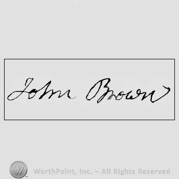 Autograph/signature : Brown, John.