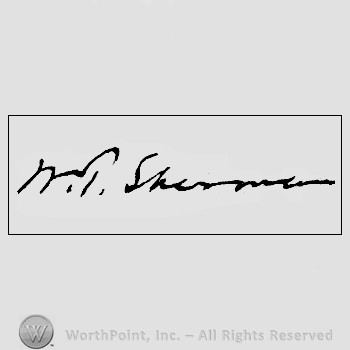 Autograph/signature : Sherman, W T.