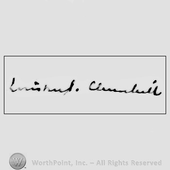 Autograph/signature : Winston Churchill.