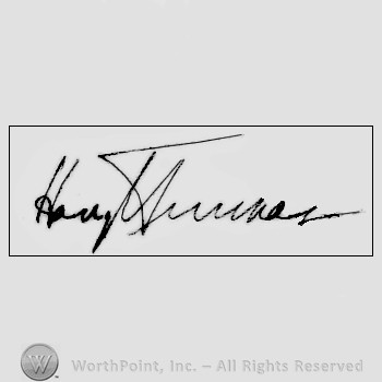 Autograph/signature : Harry Truman.