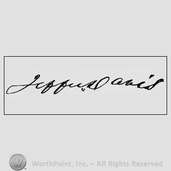 Autograph/signature : Davis Jefferson.