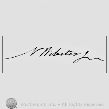 Autograph/signature : Webster, Noah.