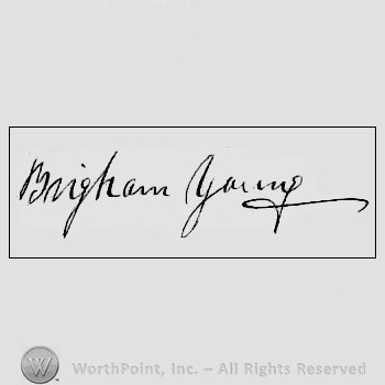 Autograph/signature : Young Brigham.